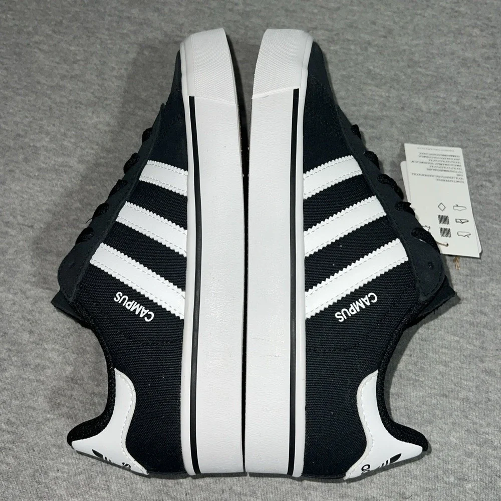 Adidas Campus‎ Vulc J Black White Retro Sneakers Womens 6.5 Kids 4.5 IH8038